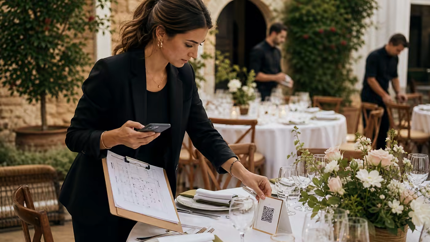Guía para wedding planners: cómo integrar un QR de fotos en una boda