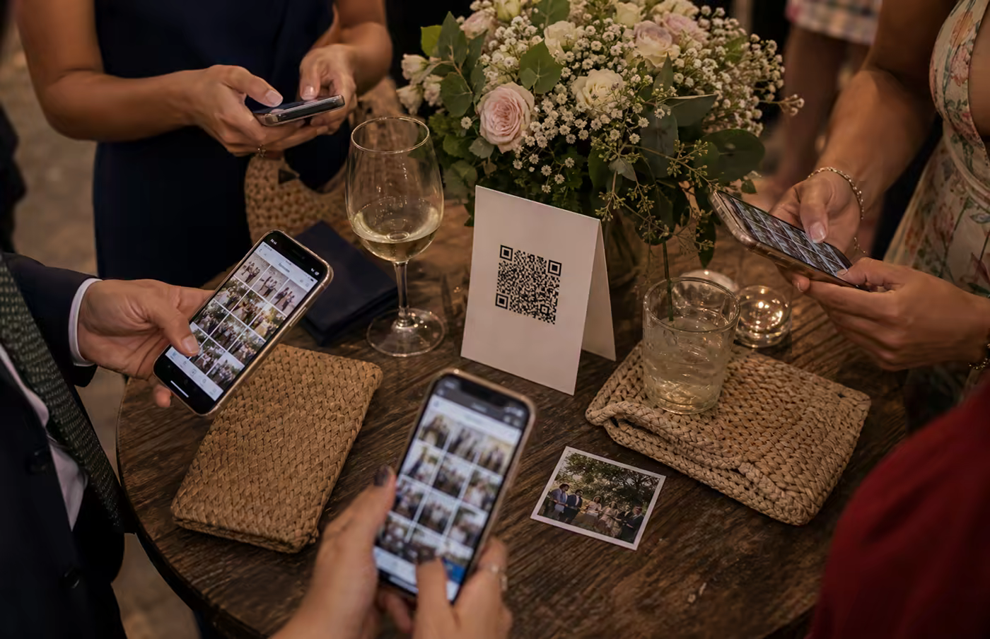 Album colaborativo de boda sin app con QR